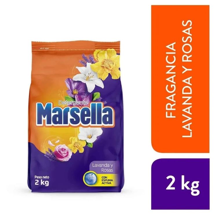 Detergente Marsella Lavanda y Rosas x4Kgs